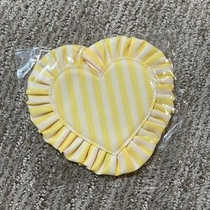 Stoney Clover sunflower ruffle heart patch, yellow stripe